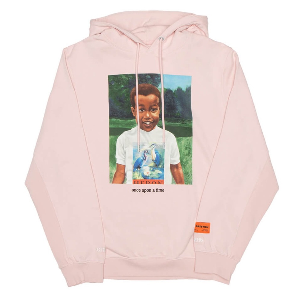 Heron Preston Light Pink baby Graphic sweatshirt size XL